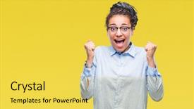  Presentation with african american business - Audience pleasing PPT theme consisting of braids - young braided hair african american backdrop and a yellow colored foreground