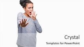  Presentation with african american talent show - Presentation design featuring braids - young braided hair african american background and a white colored foreground