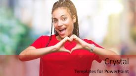  Presentation with american heart - Audience pleasing PPT layouts consisting of braids - young braided hair african american backdrop and a crimson colored foreground