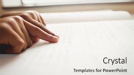  Presentation with school - Colorful theme enhanced with braille to read at school backdrop and a white colored foreground
