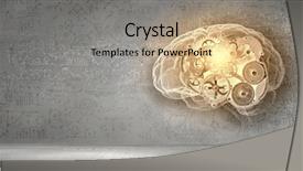  Presentation with abstract business - Presentation consisting of brain - abstract image with financial business background and a coral colored foreground