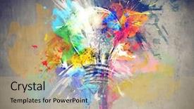  Presentation with life - Slide set with brain - colours of life background and a coral colored foreground