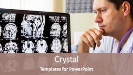  Presentation with hospital - PPT theme consisting of brain - doctor in hospital looking background and a coral colored foreground