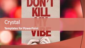  Presentation with drugs kill - Theme having music brain - don't kill my vibe cardboard background and a coral colored foreground