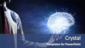  Presentation with brain - Slides featuring brain - great mind ability background and a ocean colored foreground