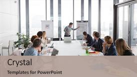  Presentation with cup coffee - Beautiful slide deck featuring brain - hipster business man holding coffee backdrop and a light gray colored foreground