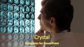  Presentation with brain - Colorful slides enhanced with brain - image of male doctor looking backdrop and a tawny brown colored foreground