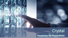  Presentation with brain medicine - Amazing PPT theme having brain - innovative technologies in science backdrop and a ocean colored foreground