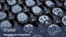  Presentation with imaging - Slides enhanced with brain - magnetic resonance imaging background and a ocean colored foreground