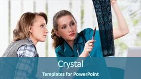  Presentation with medical brain - Slides featuring brain - medical doctor and patient analyzing background and a ocean colored foreground