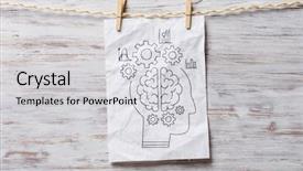  Presentation with notebook paper wiht clip - Amazing presentation having brain - paper sheet on clip mixed backdrop and a light gray colored foreground