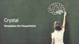  Presentation with brain - Cool new presentation with brain - pretty girl of school age backdrop and a dark gray colored foreground