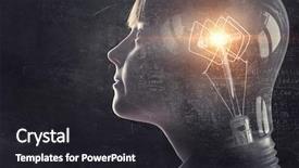  Presentation with mind - Theme consisting of brain - sha has bright mind mixed background and a dark gray colored foreground