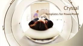  Presentation with brain mri - PPT theme consisting of brain - x-ray mri hospital background and a cream colored foreground