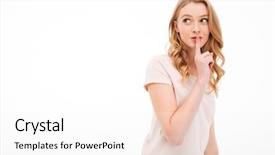  Presentation with isolated paw prints over white - Beautiful PPT theme featuring brain 20 - photo of cute young thoughtful backdrop and a  colored foreground