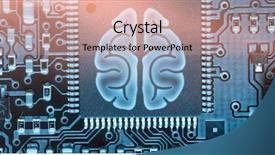  Presentation with human body - Colorful theme enhanced with brain against green pcb backdrop and a coral colored foreground