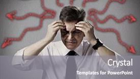  Presentation with problem solution idea concept 3d - Beautiful slide deck featuring brain arrow - businessman thinking solution idea backdrop and a gray colored foreground