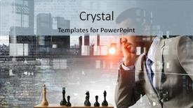  Presentation with business competition - Amazing theme having winning mind - competition and strategy in business backdrop and a  colored foreground