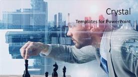  Presentation with business competition - Beautiful presentation featuring winning mind - competition and strategy in business backdrop and a light blue colored foreground