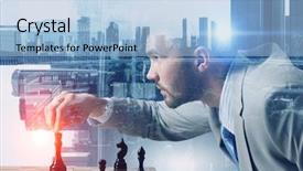  Presentation with business competition - PPT layouts enhanced with winning mind - competition and strategy in business background and a light blue colored foreground