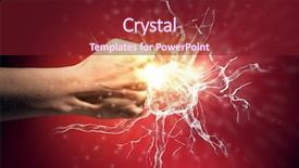  Presentation with neurology - Cool new PPT theme with nerves - neurology science concept backdrop and a tawny brown colored foreground