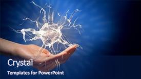  Presentation with neurology - Beautiful presentation featuring neurology science concept backdrop and a navy blue colored foreground