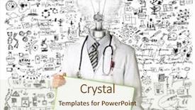  Presentation with head - Audience pleasing slide deck consisting of brain bacteria - lamp head doctor man backdrop and a lemonade colored foreground