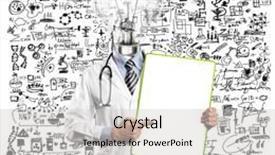  Presentation with man head in hands - Cool new PPT layouts with background rustic style natural day backdrop and a light gray colored foreground