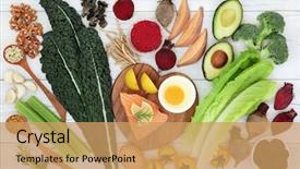  Presentation with food fish - Audience pleasing slides consisting of brain boosting super food backdrop and a coral colored foreground