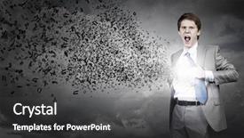  Presentation with brain break - Presentation with brain break - young businessman acting like super background and a  colored foreground