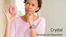  Presentation with breastfeeding and african american - PPT layouts enhanced with brain chip - young african american woman eating background and a soft green colored foreground