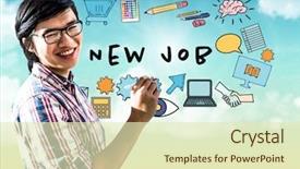  Presentation with blue brain - PPT layouts with brain circle - digital composite of man background and a soft green colored foreground