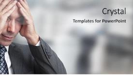  Presentation with brain disorder - PPT theme having brain disorder - man having a migraine headache background and a light gray colored foreground