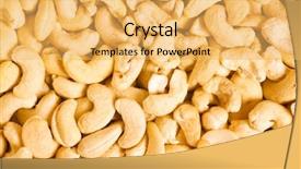  Presentation with cashews cashew fruit - Audience pleasing presentation theme consisting of brain food - cashew nuts arranged backdrop and a yellow colored foreground