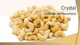  Presentation with food white - Slides featuring brain food - cashew nuts isolated background and a blonde colored foreground