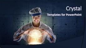  Presentation with blue sky at cook islands - Cool new presentation with brain food - she is magician as cook backdrop and a navy blue colored foreground