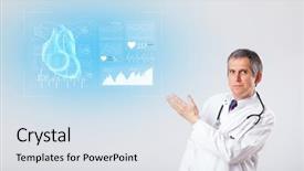 Presentation with cardiologist - Cool new PPT theme with brain function - experienced cardiologist presenting the test backdrop and a sky blue colored foreground