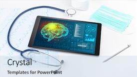  Presentation with medical brain - PPT layouts with brain functionality report with medical background and a  colored foreground
