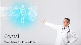  Presentation with aged map - PPT layouts having brain funtional connectivity - middle aged scientist with full background and a light gray colored foreground