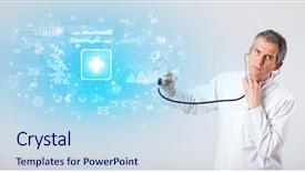  Presentation with investigate - Colorful theme enhanced with brain funtional connectivity - professional researcher investigate the results backdrop and a sky blue colored foreground