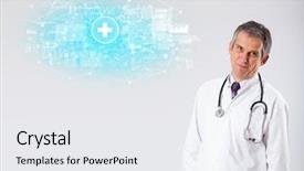  Presentation with investigate - Cool new PPT theme with brain funtional connectivity - professional researcher investigate the results backdrop and a white colored foreground