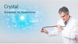  Presentation with investigate - Audience pleasing presentation consisting of brain funtional connectivity - professional researcher investigate the results backdrop and a sky blue colored foreground