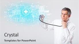  Presentation with investigate - Slide set having brain funtional connectivity - professional researcher investigate the results background and a light gray colored foreground