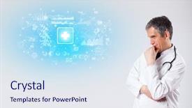  Presentation with investigate - Slide deck featuring brain funtional connectivity - professional researcher investigate the results background and a sky blue colored foreground