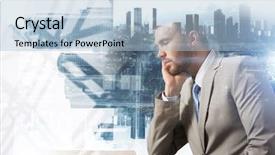  Presentation with business competition - PPT theme featuring winning mind - competition and strategy in business background and a light blue colored foreground