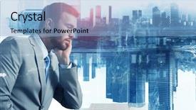  Presentation with business competition - Slide set featuring brain 3d - competition and strategy in business background and a light blue colored foreground