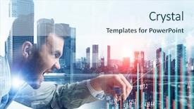  Presentation with competitive business strategy - Slide set featuring winning mind - competition and strategy in business background and a sky blue colored foreground