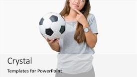  Presentation with idea - Audience pleasing slides consisting of ball over isolated background serious backdrop and a white colored foreground