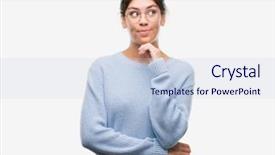  Presentation with questions question marks idea - PPT layouts with brain green background - young beautiful hispanic woman wearing background and a  colored foreground