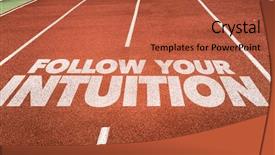  Presentation with gut - PPT layouts with brain gut - follow your intuition written background and a red colored foreground